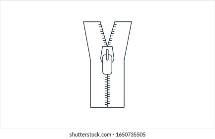 Open zipper zip icon vector image