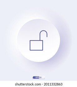 open_lock_2 icon. e-commerce icons. Сollection of web icons for online store, such as discounts, delivery, contacts, payment, app store, shopping cart. 