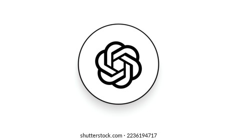 OpenAI ERC Token cryptocurrency logo on isolated background with copy space. 3d vector illustration of OpenAI ERC Token icon.