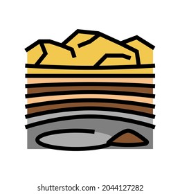 opencast goldmine color icon vector. opencast goldmine sign. isolated symbol illustration