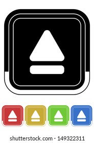 Open,close button retro colors square