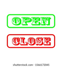 open/close icon design vector template
