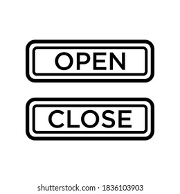 open/close line icon design vector template