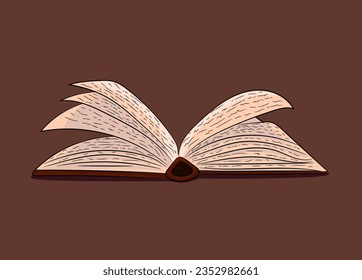 Opened ancient handwritten book with old pages and knowledge.