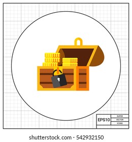 Opened Antique Treasure Chest Icon