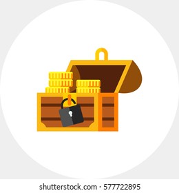 Opened Antique Treasure Chest Icon