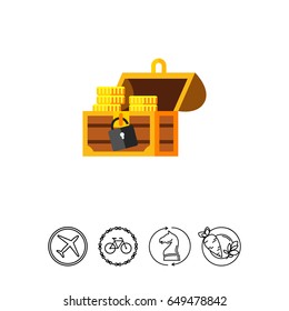 Opened Antique Treasure Chest Icon