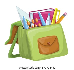 Opened backpack