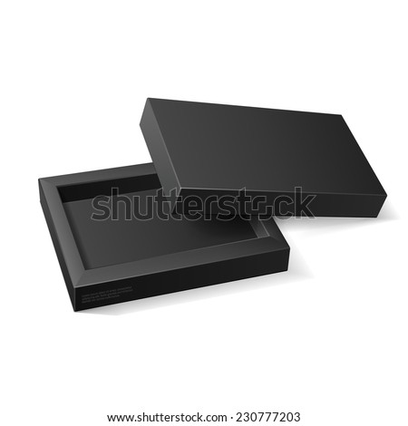 Download Opened Black Cardboard Package Mock Box Stock Vector (Royalty Free) 230777203 - Shutterstock