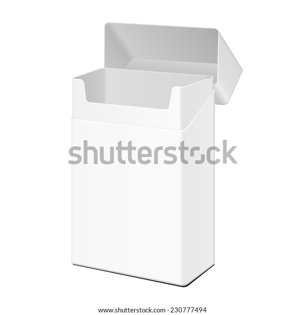 Opened Blank White Cigarettes Pack Box Stock Vector (Royalty Free ...