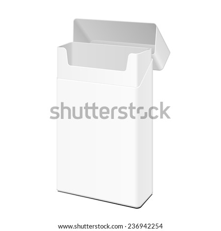 Opened Blank White Slim Cigarettes Pack Stock Vector (Royalty Free) 236942254 - Shutterstock