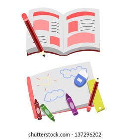 Opened Book Cartoon Clip Art