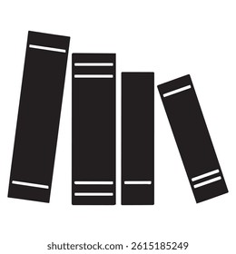 Opened Book With Clipart Silhouette And Beautiful Open Logo Style Object For Education or literature is Shown isolated