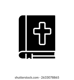 Opened Book with Cross Design on Pages Icon