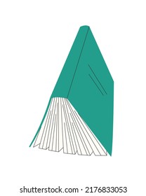 Libro abierto. Diseño plano