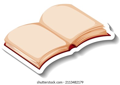Opened book with empty pages illustration