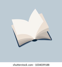 Opened book with flattered pages vector illustration 