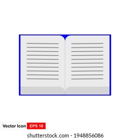 Icono de Libro abierto en estilo plano.