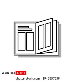Icono de Libro abierto en estilo plano.