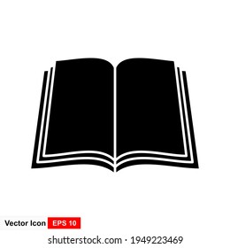 Opened Book icon in flat style.