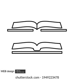 Opened Book icon in flat style.