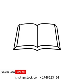 Opened Book icon in flat style.