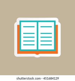 opened book icon in flat style