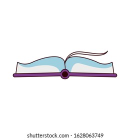 opened book icon over white background, vector illustration