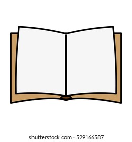 Opened book icon over white background. vector illustration