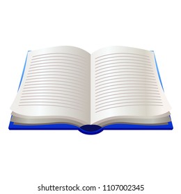 Opened book. Illustration isolated on white.