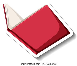 Opened book isolated on white background illustration