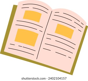 Opened Book Literature Vector Illustration