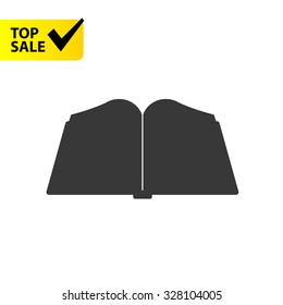 Opened book minimal vector icon