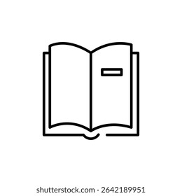 Opened Book Outline Symbol For Education Or Literature Concepts
