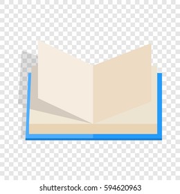 Opened book with pages fluttering isometric icon 3d on a transparent background vector illustration