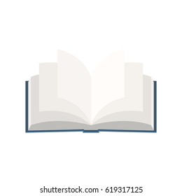 opened book with pages fluttering In Isometric Style Isolated On White Background. Created For Mobile, Web, Decor, Print Products, Application