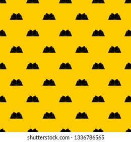 Opened book with pages fluttering pattern seamless vector repeat geometric yellow for any design