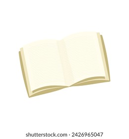 opened book, reading. vector illustration isolated on white background