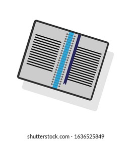 opened book simple illustration clip art vector