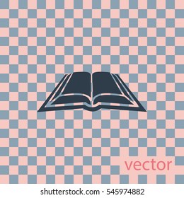 Opened book, web design element