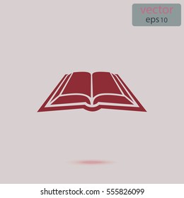 Opened book, web design element