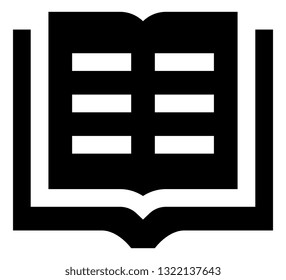 Opened Book With Written Word Icon