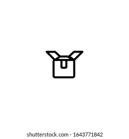 Caja abierta. Juego de iconos de envío. Vector exclusivo y minimalista editable.