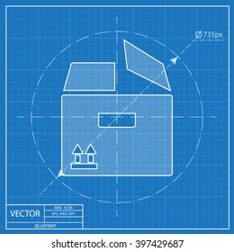 Retail Box Blueprint Template Stock Vector (royalty Free) 1522880558