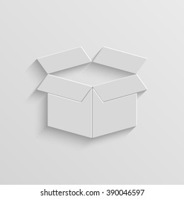 opened box vector paper icon