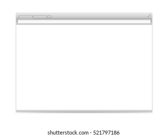 Opened browser vector template. Vector mockup isolated on white. Past 
your content into it