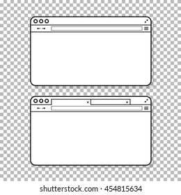Opened browser window mockup. Past your content into it