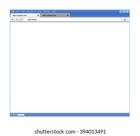 Opened browser window template
