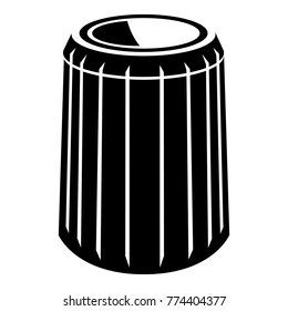 Opened bucket icon. Simple illustration of opened bucket vector icon for web