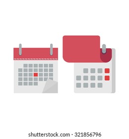 Opened calendar in vector, flat icon.
